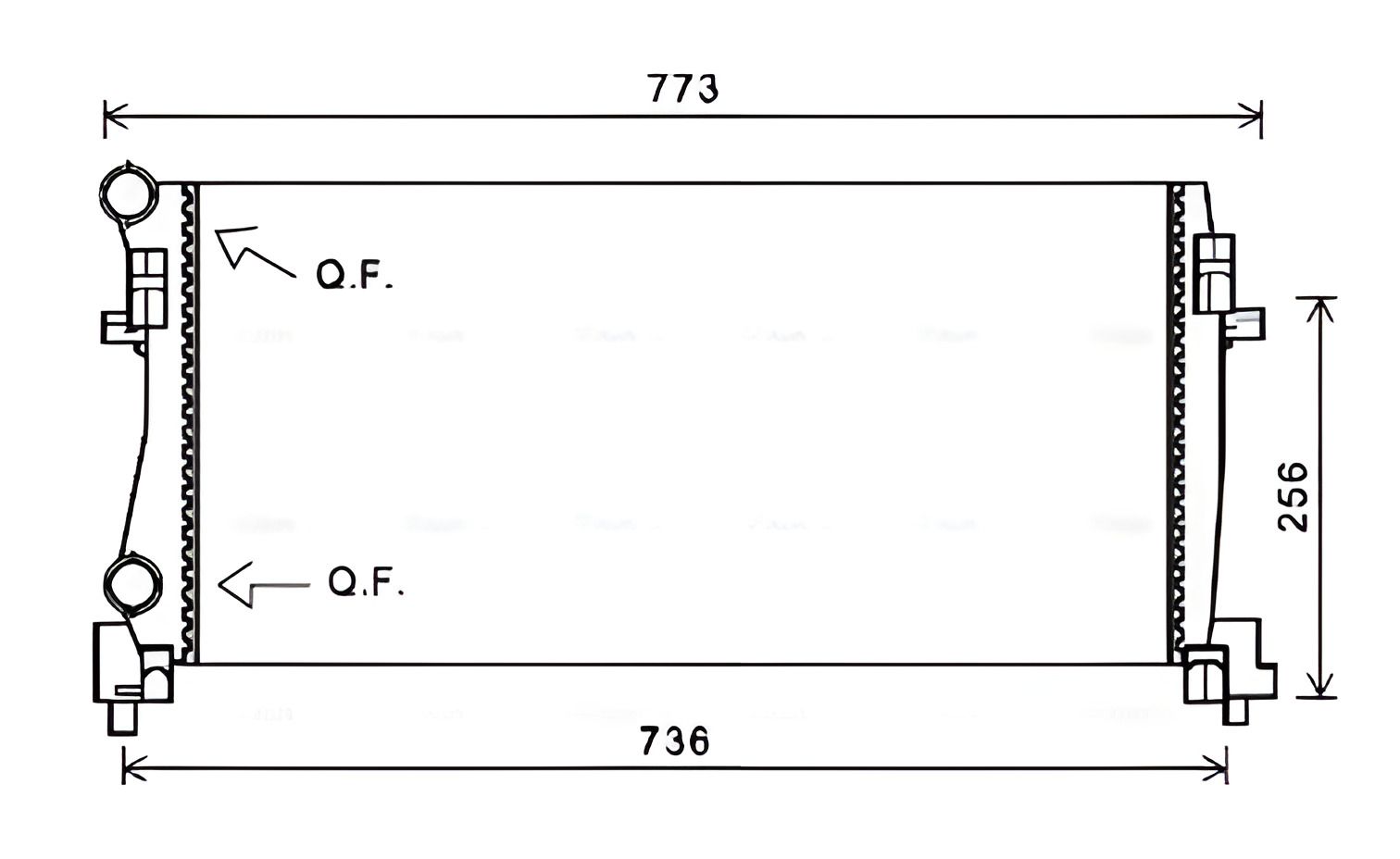Охолоджувальний радіатор SEAT LEON, VW T-ROC, AVA COOLING (VNA2340) Охолоджувальний радіатор SEAT LEON, VW T-ROC, AVA COOLING (VNA2340)