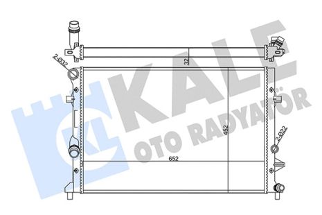 Радіатор охолодження AUDI A3, SKODA OCTAVIA, KALE OTO RADYATOR (356945)
