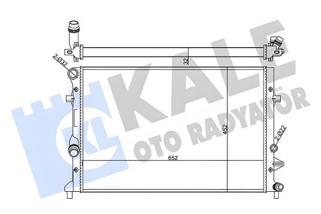 AUDI A3, SKODA OCTAVIA охолоджувальний радіатор, KALE OTO RADYATOR (356945) AUDI A3, SKODA OCTAVIA охолоджувальний радіатор, KALE OTO RADYATOR (356945)
