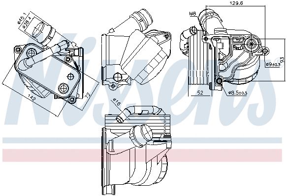 Радіатор масляний BMW 1/3-SERIES/X3 у зборі (Nissens) Радіатор масляний BMW 1/3-SERIES/X3 у зборі (Nissens)