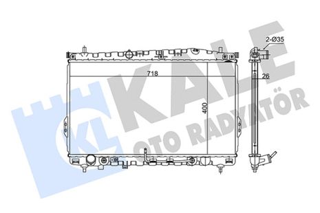 Радіатор охолодження HYUNDAI TRAJET, KALE OTO RADYATOR (348340) Радіатор охолодження HYUNDAI TRAJET, KALE OTO RADYATOR (348340)