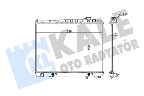 Радіатор охолодження NISSAN PATHFINDER, KALE OTO RADYATOR (348410) Радіатор охолодження NISSAN PATHFINDER, KALE OTO RADYATOR (348410)