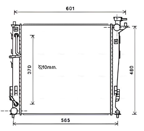 Радиатор охлаждения для KIA SPORTAGE, HYUNDAI ix35 от AVA COOLING (KAA2214)