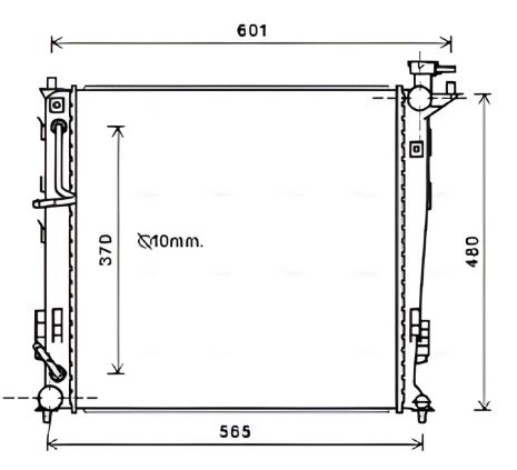 Радиатор охлаждения для KIA SPORTAGE, HYUNDAI ix35 от AVA COOLING (KAA2214)