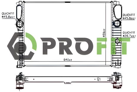 Охолоджуючий радіатор MERCEDES BENZ 2115000802, PROFIT (17400322)
