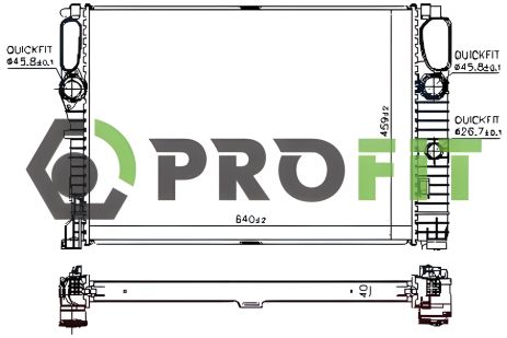 Охолоджуючий радіатор MERCEDES BENZ 2115000802, PROFIT (17400322)