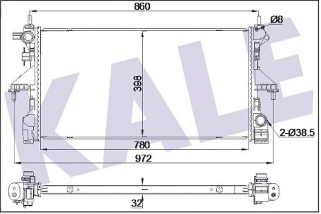 Радіатор охолодження CITROËN JUMPER, PEUGEOT BOXER, KALE OTO RADYATOR (355505) Радіатор охолодження CITROËN JUMPER, PEUGEOT BOXER, KALE OTO RADYATOR (355505)