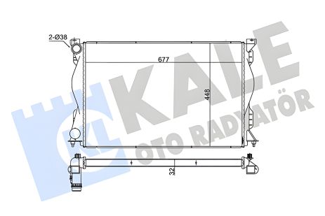 Радиатор охлаждения для Audi A6, KALE OTO RADYATOR (348315)