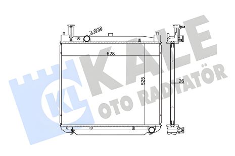 Охлаждения радиатор для TOYOTA HIACE, KALE OTO RADYATOR (348165)