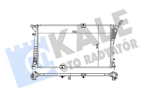 Радіатор охолодження для NISSAN PRIMASTAR, VAUXHALL VIVARO, KALE OTO RADYATOR (351040) Радіатор охолодження для NISSAN PRIMASTAR, VAUXHALL VIVARO, KALE OTO RADYATOR (351040)