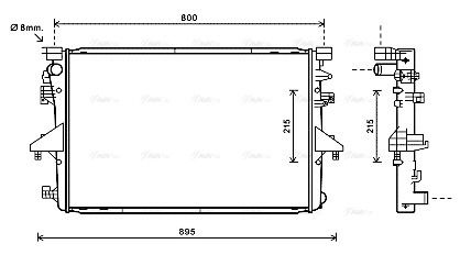 Радіатор охолодження VW CALIFORNIA, AVA COOLING (VN2317) Радіатор охолодження VW CALIFORNIA, AVA COOLING (VN2317)