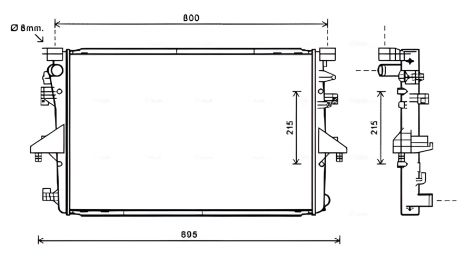 Охолоджувальний радіатор VW CALIFORNIA, AVA COOLING (VN2317) Охолоджувальний радіатор VW CALIFORNIA, AVA COOLING (VN2317)