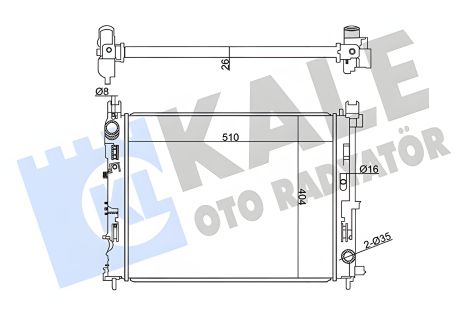 Охолоджувальний радіатор для RENAULT DUSTER, DACIA LOGAN, KALE OTO RADYATOR (358970)