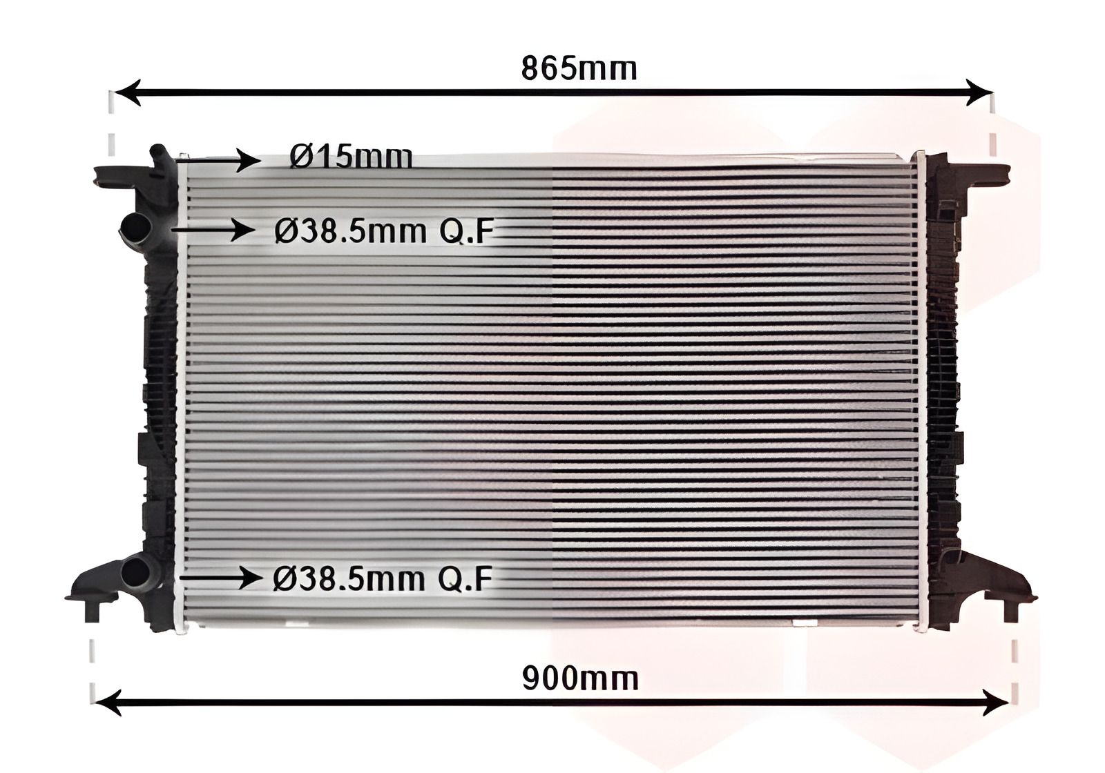 Радіатор системи охолодження AUDI A6, VAN WEZEL (03012721) Радіатор системи охолодження AUDI A6, VAN WEZEL (03012721)