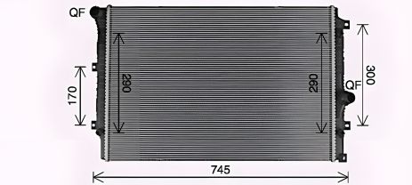 Охлаждающий радиатор VW TIGUAN, AVA (VN2428)