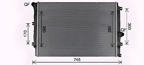 Охолоджуючий радіатор VW TIGUAN, AVA (VN2428)