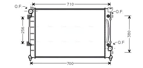 Охолоджуючий радіатор для AUDI A6, AVA COOLING (AIA2157) Охолоджуючий радіатор для AUDI A6, AVA COOLING (AIA2157)