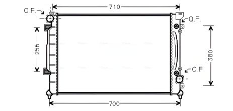 Радиатор охлаждения для AUDI A6, AVA COOLING (AIA2157)