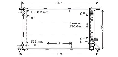 Радіатор охолодження AVA COOLING (AIA2291) для PORSCHE MACAN, AUDI Q5