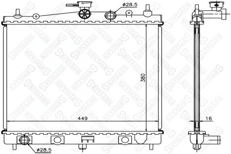 Охолоджуючий радіатор для RENAULT MODUS, NISSAN NOTE, STELLOX (1025973SX) Охолоджуючий радіатор для RENAULT MODUS, NISSAN NOTE, STELLOX (1025973SX)