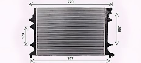 Охлаждающий радиатор для SKODA YETI и VW CADDY, AVA (VN2415)