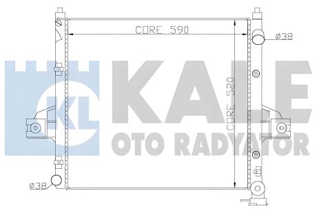 Охолоджуючий радіатор для JEEP GRAND CHEROKEE, KALE OTO RADYATOR (342090)