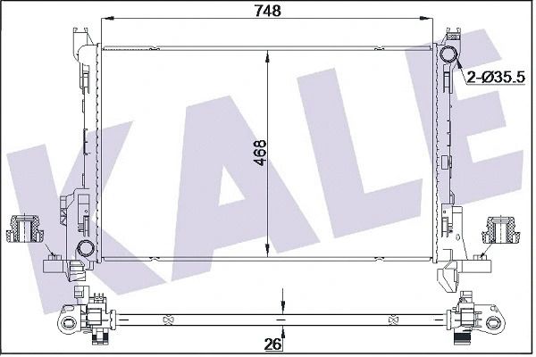 Радіатор охолодження NISSAN NV300, FIAT TALENTO, KALE OTO RADYATOR (355630) Радіатор охолодження NISSAN NV300, FIAT TALENTO, KALE OTO RADYATOR (355630)