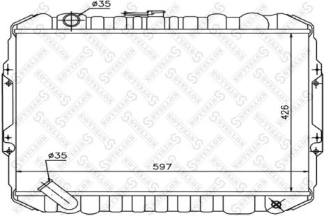 Радіатор охолодження MITSUBISHI PAJERO, STELLOX (1025963SX) Радіатор охолодження MITSUBISHI PAJERO, STELLOX (1025963SX)