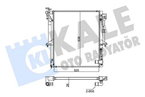 Радіатор охолодження MITSUBISHI L200, KALE OTO RADYATOR (347965) Радіатор охолодження MITSUBISHI L200, KALE OTO RADYATOR (347965)