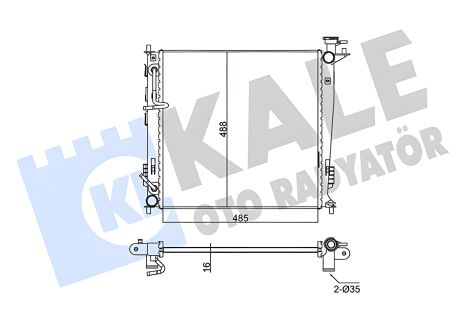 Охолоджувальний радіатор для KIA SPORTAGE, HYUNDAI ix35 від KALE OTO RADYATOR (346155)