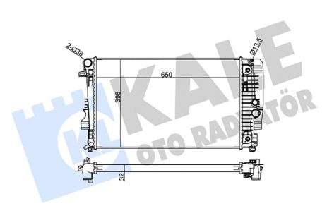 Радиатор охлаждения MERCEDES-BENZ VITO, KALE OTO RADYATOR (345980) Радиатор охлаждения MERCEDES-BENZ VITO, KALE OTO RADYATOR (345980)