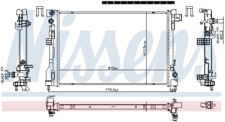 Радіатор охолодження FIAT 500e, NISSENS (606869) Радіатор охолодження FIAT 500e, NISSENS (606869)