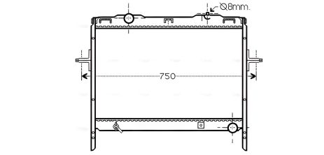 Радіатор охолодження для KIA SORENTO, AVA COOLING (KAA2128)
