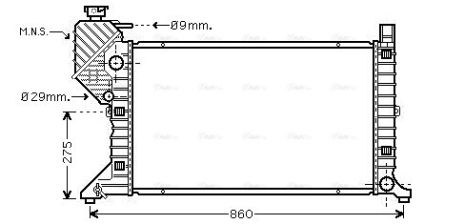 Радіатор охолодження MERCEDES-BENZ SPRINTER, AVA COOLING (MSA2300) Радіатор охолодження MERCEDES-BENZ SPRINTER, AVA COOLING (MSA2300)