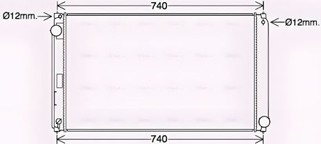 Радиатор охлаждения для LEXUS NX и TOYOTA RAV от AVA COOLING (TO2748)