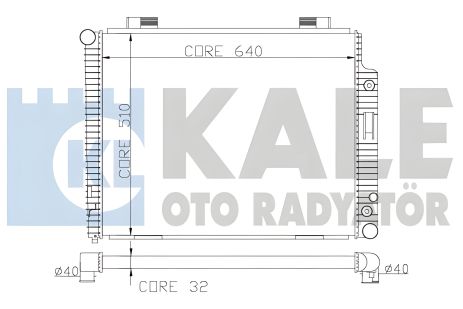 Радиатор охлаждения для MERCEDES-BENZ E-CLASS, KALE OTO RADYATOR (360500)
