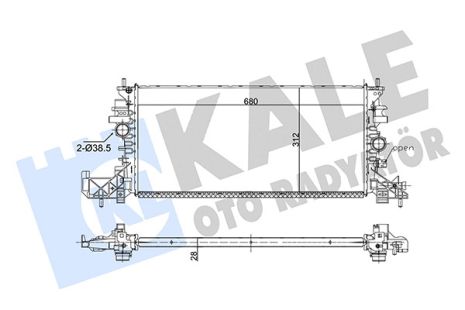 Радіатор охолодження VAUXHALL ASTRA, OPEL ASTRA, KALE OTO RADYATOR (357255) Радіатор охолодження VAUXHALL ASTRA, OPEL ASTRA, KALE OTO RADYATOR (357255)