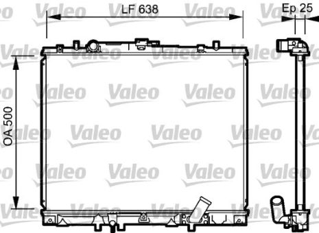 Радиатор охлаждения MITSUBISHI PAJERO, VALEO (734424)