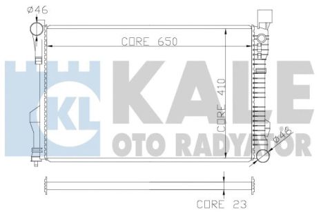 Радіатор охолодження MERCEDES-BENZ CLC-CLASS, KALE OTO RADYATOR (360600) Радіатор охолодження MERCEDES-BENZ CLC-CLASS, KALE OTO RADYATOR (360600)
