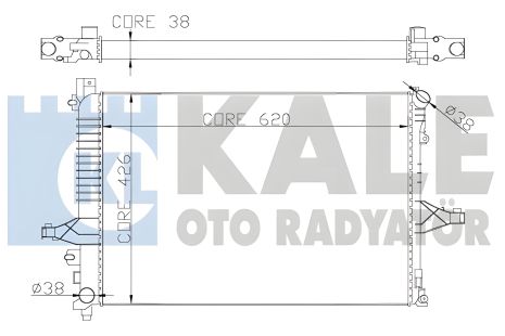 Охолоджуючий радіатор VOLVO S80, KALE OTO RADYATOR (367200)