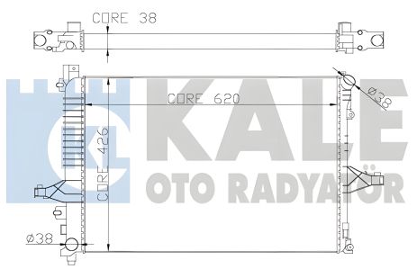 Охолоджуючий радіатор VOLVO S80, KALE OTO RADYATOR (367200)