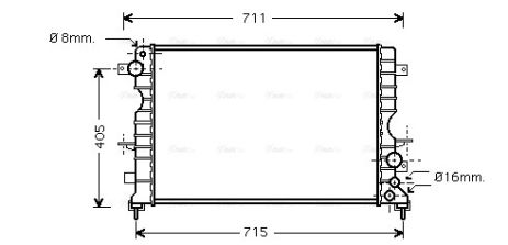 Радіатор охолодження LAND ROVER, AVA COOLING (AU2165)