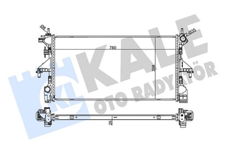 Радіатор охолодження CITROËN JUMPER, PEUGEOT BOXER, KALE OTO RADYATOR (355660) Радіатор охолодження CITROËN JUMPER, PEUGEOT BOXER, KALE OTO RADYATOR (355660)