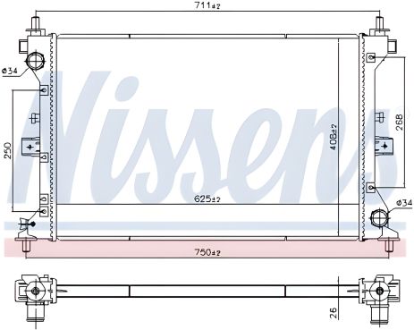Радіатор охолодження для SUZUKI VITARA, NISSENS (606383)