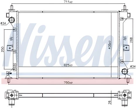 Система охлаждения радиатора SUZUKI VITARA, NISSENS (606383) Система охлаждения радиатора SUZUKI VITARA, NISSENS (606383)