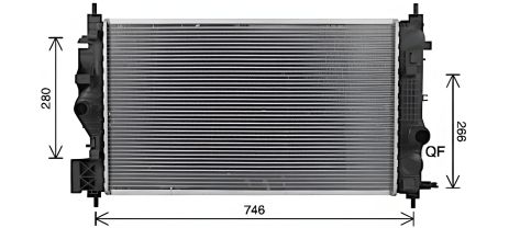 Охолоджувальний радіатор VAUXHALL ASTRA, OPEL CASCADA, AVA COOLING (OL2701)