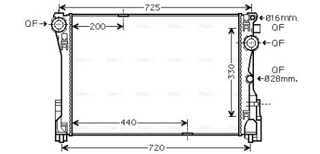 Радиатор охлаждения MERCEDES-BENZ SLC, AVA COOLING (MSA2575) Радиатор охлаждения MERCEDES-BENZ SLC, AVA COOLING (MSA2575)