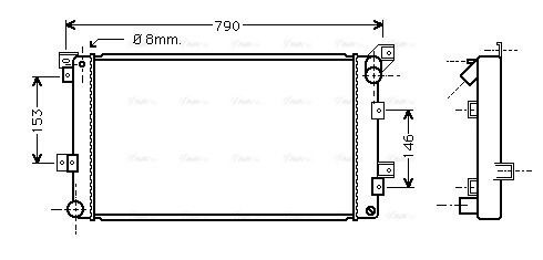 Радіатор охолодження PLYMOUTH VOYAGER, DODGE CARAVAN, AVA COOLING (CR2033) Радіатор охолодження PLYMOUTH VOYAGER, DODGE CARAVAN, AVA COOLING (CR2033)