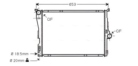 Охолоджуючий радіатор для BMW X3, AVA COOLING (BW2304) Охолоджуючий радіатор для BMW X3, AVA COOLING (BW2304)