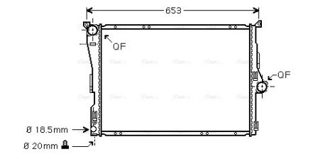 Радиатор охлаждения BMW X3, AVA COOLING (BW2304) Радиатор охлаждения BMW X3, AVA COOLING (BW2304)